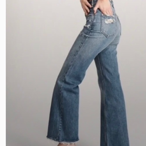 Albercrombic&Fitch jeans wide leg Annie high rise 28 size 6 - Picture 1 of 5